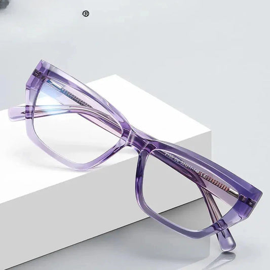 Unisex Cat Eye Full Rim Titanium Reading Glasses 2155 — view 1 | Rx Spectacle