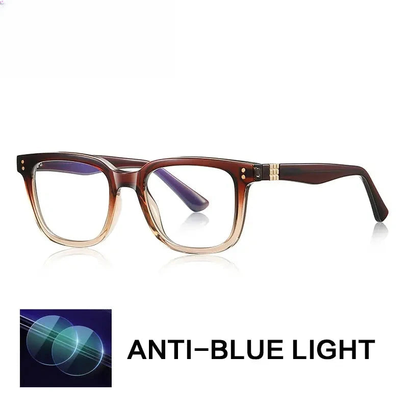 Unisex Square Full Rim Titanium Reading Glasses Gxy2225 — view 8 | Rx Spectacle
