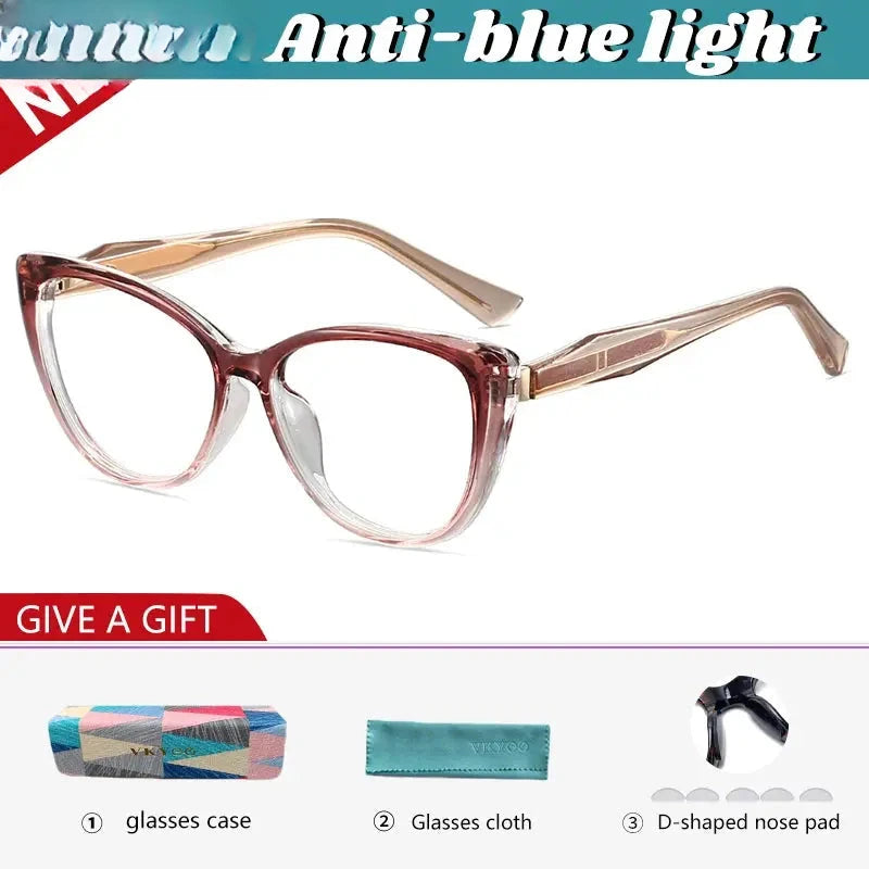 Women's Butterfly Full Rim TR90 Reading Glasses 582006 — view 4 | Rx Spectacle