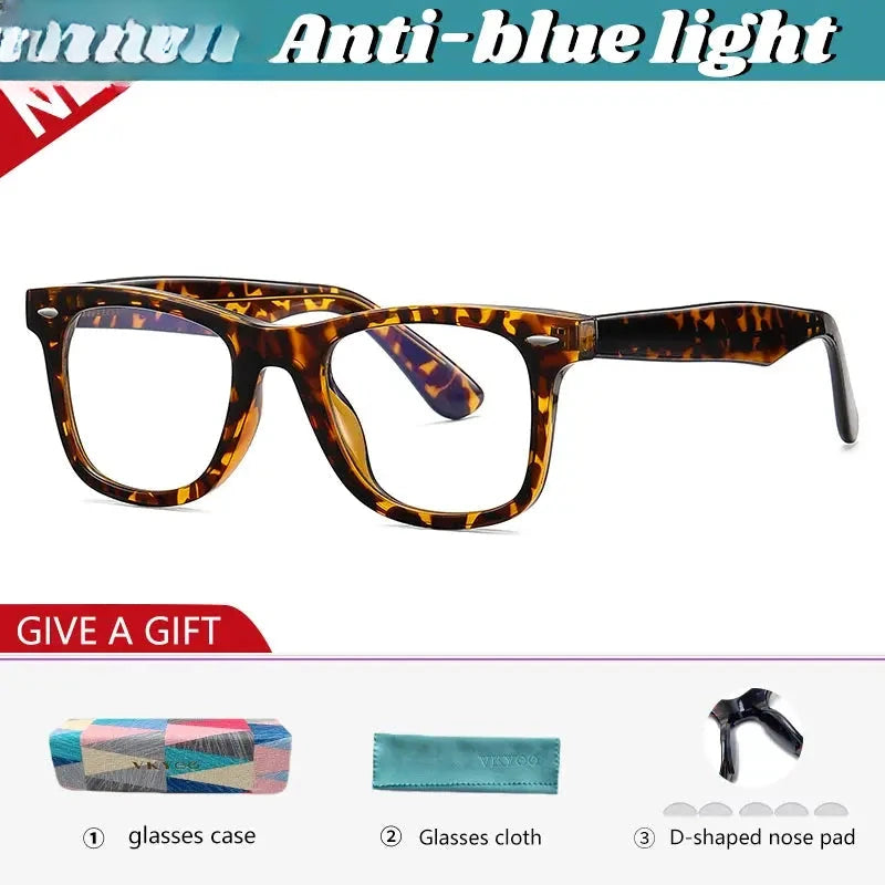 Unisex Square Full Rim Titanium Reading Glasses 21029 — view 4 | Rx Spectacle