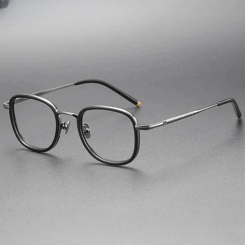 Unisex Square Full Rim Titanium Prescription Glasses 452250 — view 7 | Rx Spectacle
