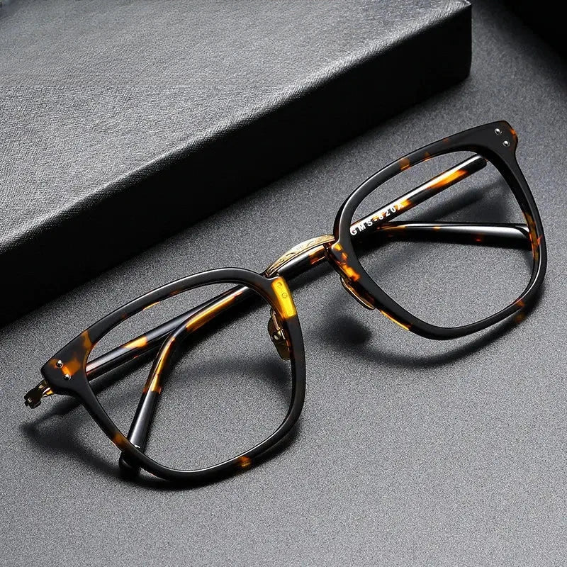 Unisex Square Full Rim Titanium Prescription Glasses 82044 — view 1 | Rx Spectacle