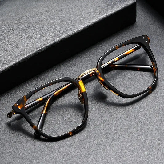 Unisex Square Full Rim Titanium Prescription Glasses 82044 — view 1 | Rx Spectacle