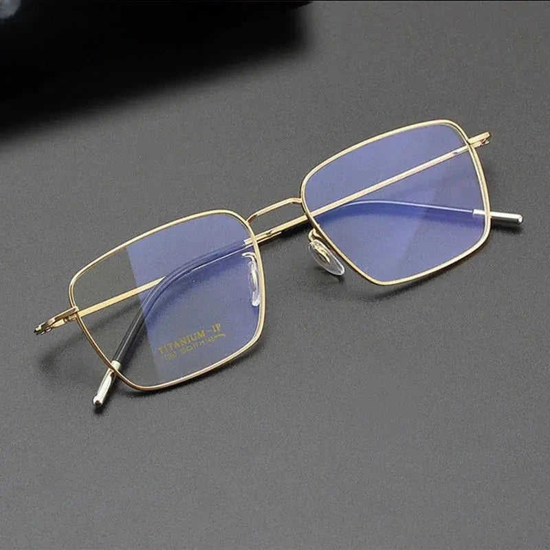 Unisex Polygon Full Rim Titanium Prescription Glasses 410003 — view 1 | Rx Spectacle