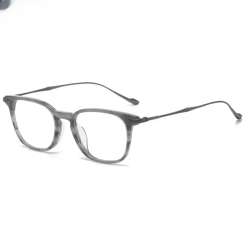 Unisex Square Full Rim Titanium Prescription Glasses 685888 — view 3 | Rx Spectacle