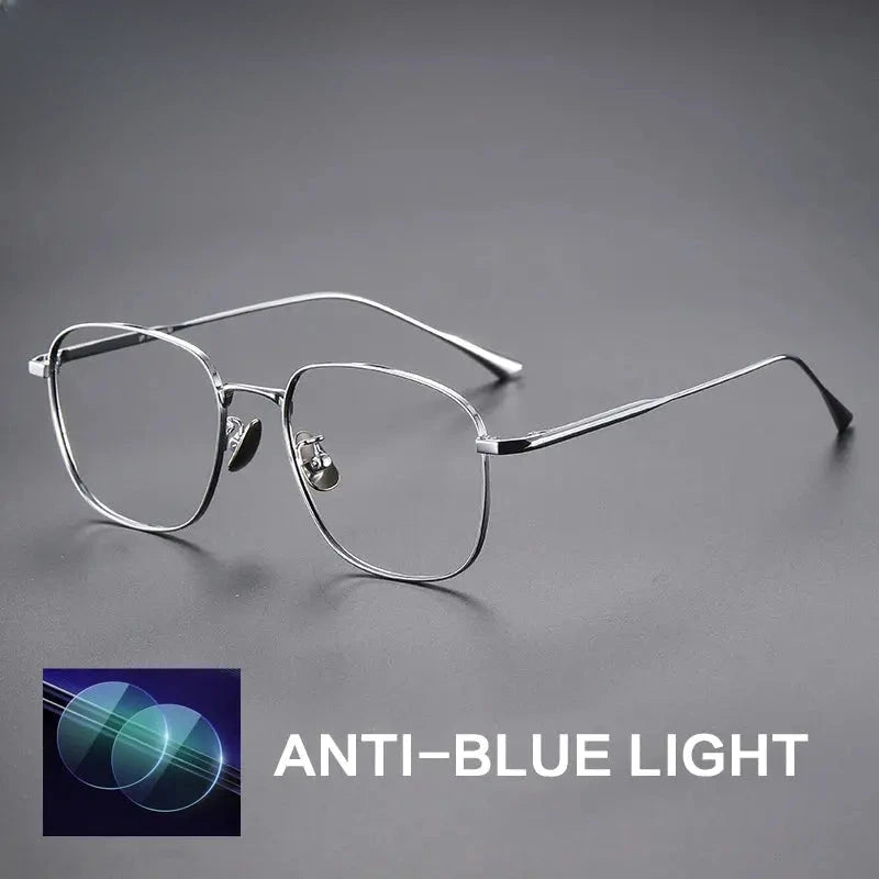 Unisex Polygon Full Rim Titanium Reading Glasses 531845 — view 6 | Rx Spectacle