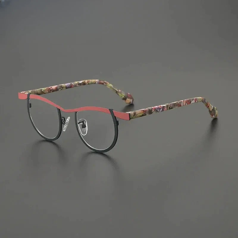 Women's Oval Full Rim Titanium Prescription Glasses G85884 — view 6 | Rx Spectacle
