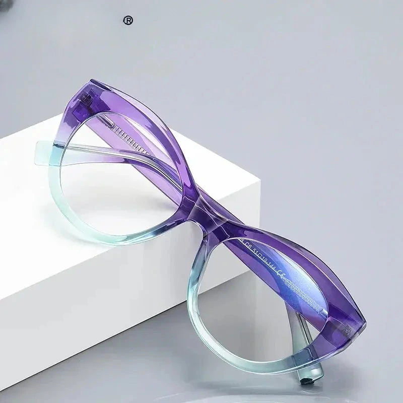 Women's Cat Eye Full Rim Reading Glasses Pfd2168 — view 2 | Rx Spectacle