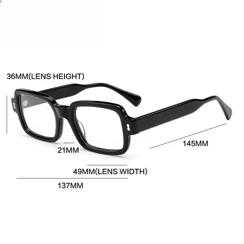 Unisex Square Full Rim Acetate Prescription Glasses Gxyj-1179 — view 5 | Rx Spectacle