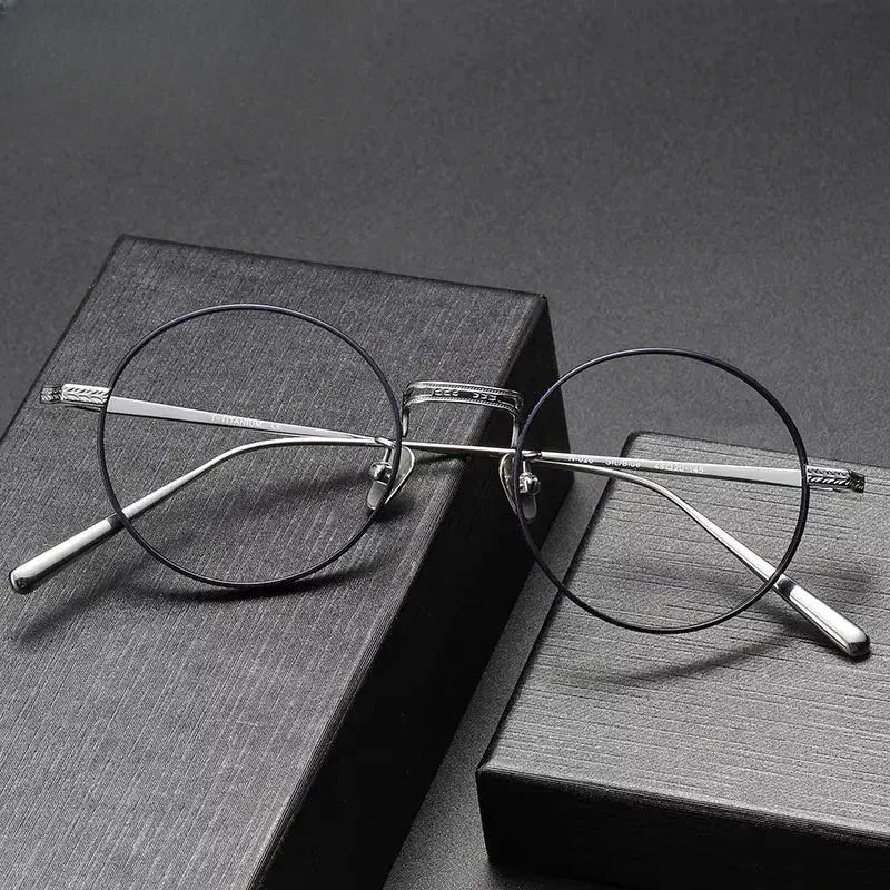 Women's Round Full Rim Titanium Prescription Glasses 369026 — view 1 | Rx Spectacle