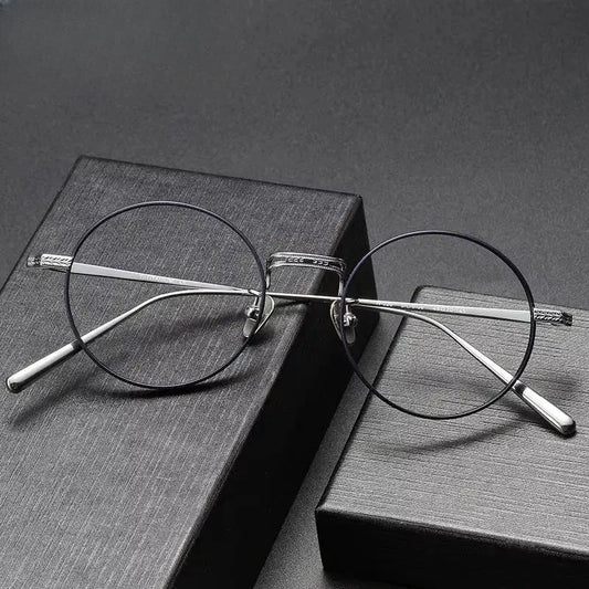 Women's Round Full Rim Titanium Prescription Glasses 369026 — view 1 | Rx Spectacle