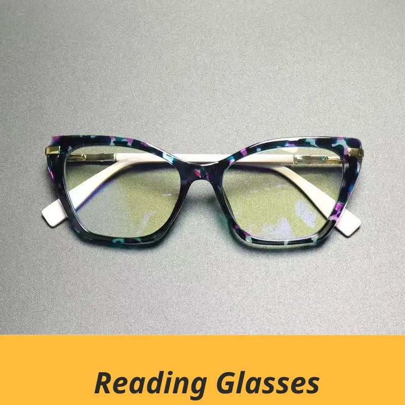Women's Butterfly Full Rim Titanium Reading Glasses G2104 — view 1 | Rx Spectacle