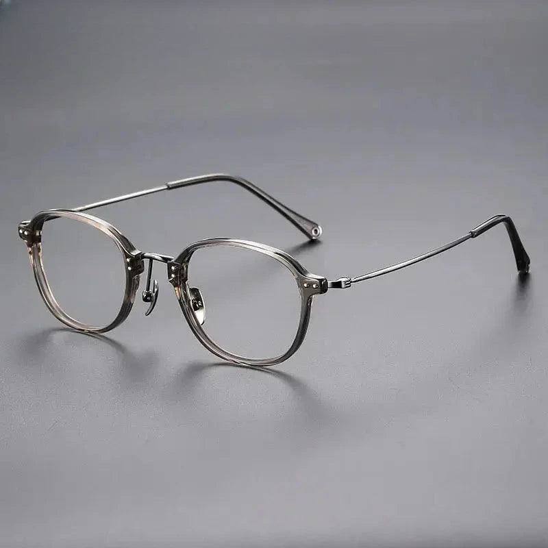 Unisex Oval Full Rim Titanium Prescription Glasses 42350 — view 1 | Rx Spectacle