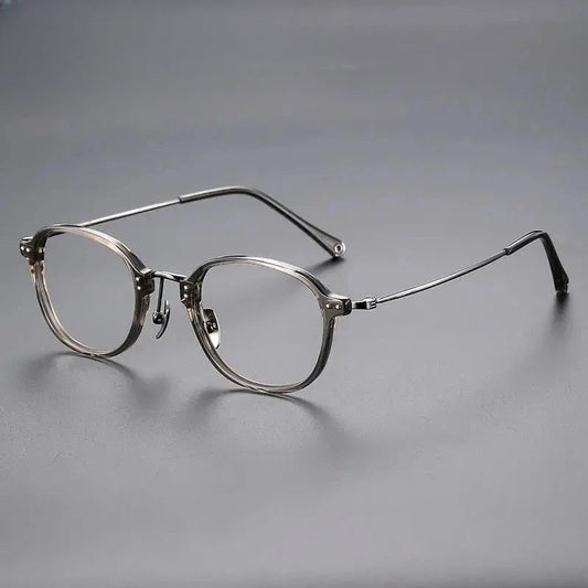 Men's Square Full Rim Titanium Prescription Glasses 42350 — view 1 | Rx Spectacle