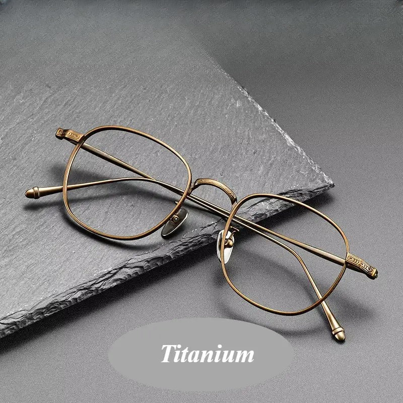 Women's Oval Full Rim Titanium Prescription Glasses 73090 — view 1 | Rx Spectacle