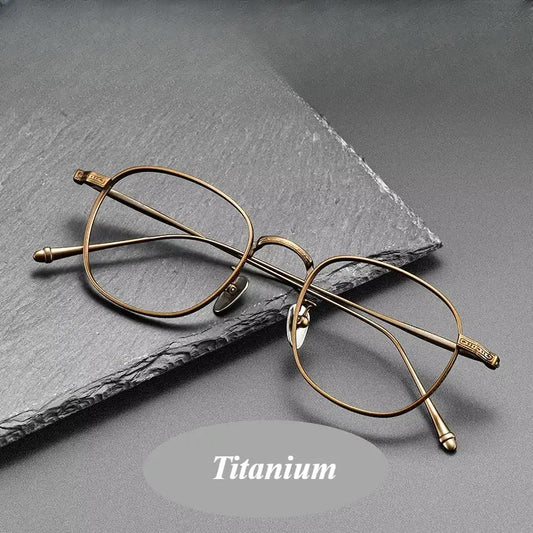 Women's Oval Full Rim Titanium Prescription Glasses 73090 — view 1 | Rx Spectacle
