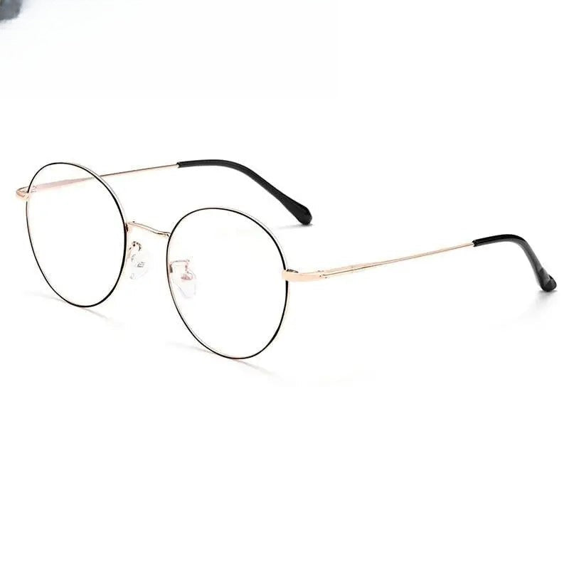 Unisex Round Full Rim Titanium Prescription Glasses 6621X — view 1 | Rx Spectacle