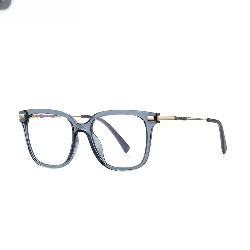 Women's Square Full Rim Titanium Reading Glasses 2129 — view 18 | Rx Spectacle