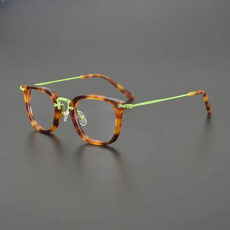 Unisex Square Full Rim Titanium Prescription Glasses Gxyj1505 — view 6 | Rx Spectacle