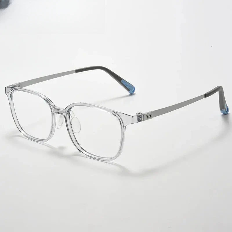 Unisex Square Full Rim Titanium Prescription Glasses 396010 — view 4 | Rx Spectacle