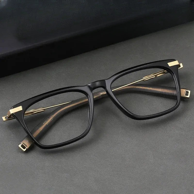 Men's Square Full Rim Titanium Oversized Prescription Glasses 403000 — view 1 | Rx Spectacle