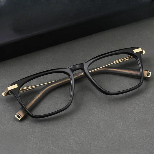 Men's Square Full Rim Titanium Oversized Prescription Glasses 403000 — view 1 | Rx Spectacle