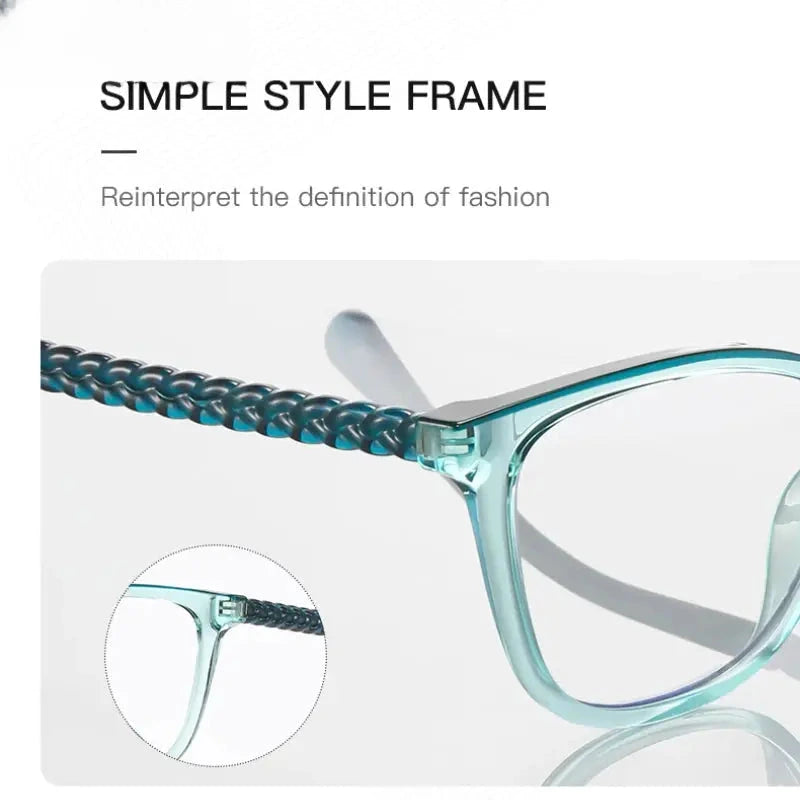 Women's Square Full Rim TR90 Reading Glasses 2138 — view 4 | Rx Spectacle