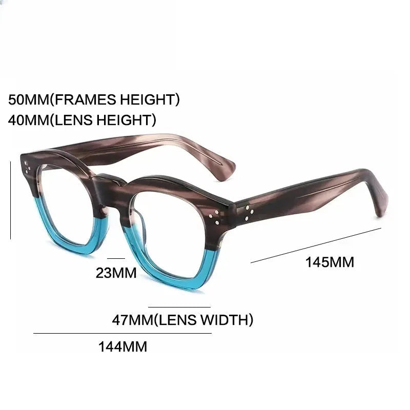 Unisex Square Full Rim Acetate Prescription Glasses Gxyj1480 — view 4 | Rx Spectacle