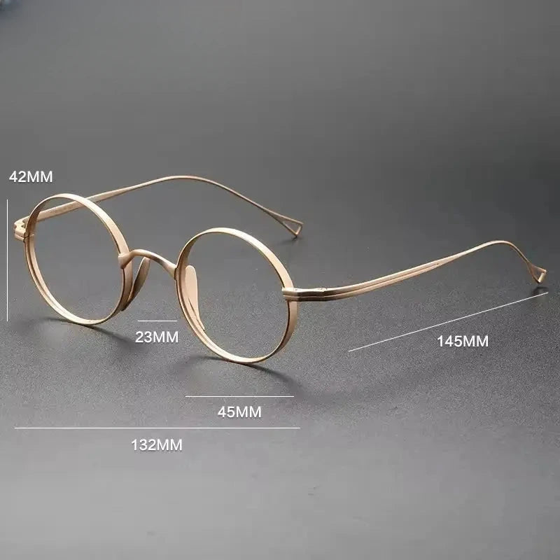 Women's Round Full Rim Titanium Reading Glasses Gxyj10518 — view 2 | Rx Spectacle