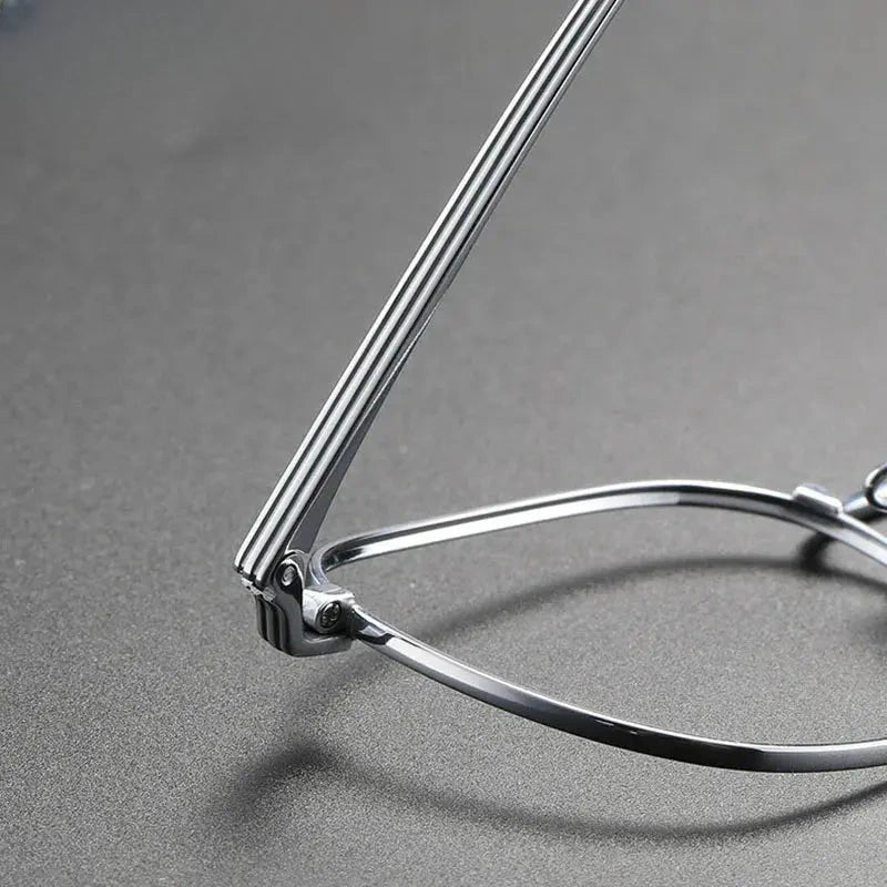 Unisex Square Full Rim Alloy Prescription Glasses 19013 — view 6 | Rx Spectacle