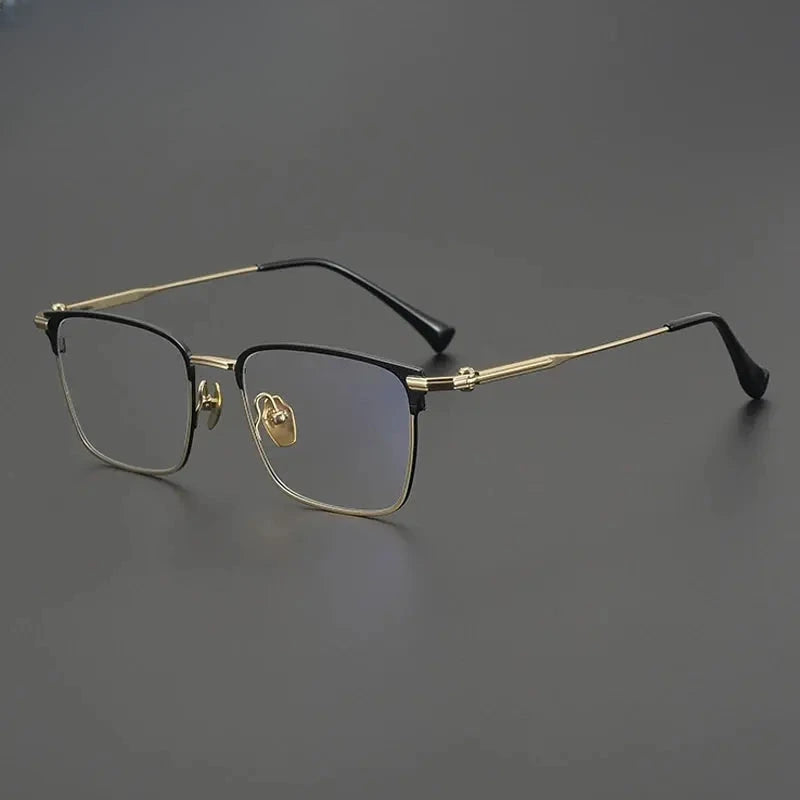 Unisex Square Full Rim Titanium Prescription Glasses Gxyj4010 — view 5 | Rx Spectacle