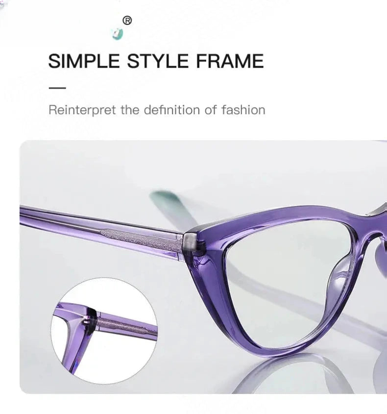 Women's Cat Eye Full Rim Reading Glasses Pfd2152 — view 4 | Rx Spectacle