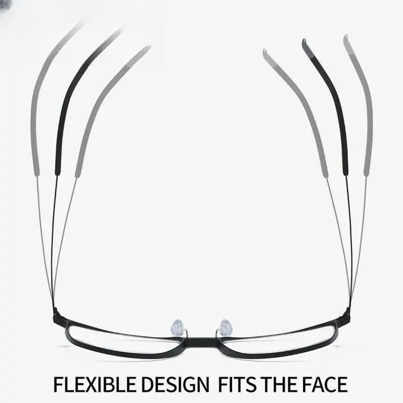 Unisex Square Full Rim Titanium Prescription Glasses 2886 — view 7 | Rx Spectacle