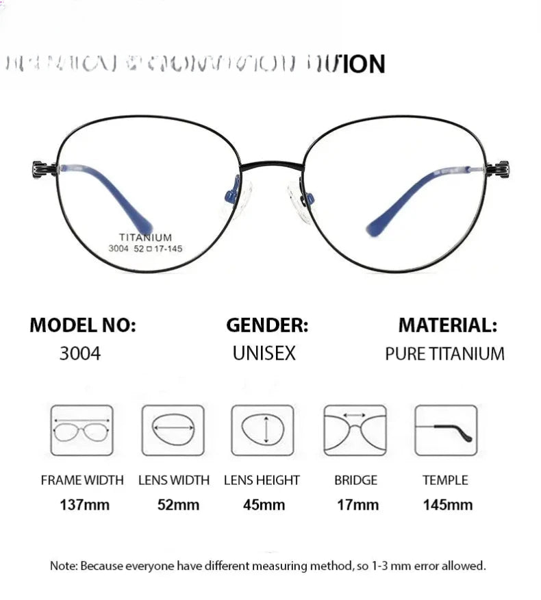 Women's Oval Full Rim Titanium Prescription Glasses 83004 — view 2 | Rx Spectacle