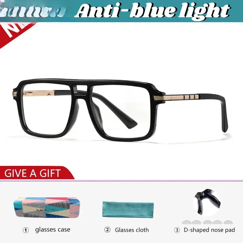 Unisex Square Full Rim TR90 Double Bridge Reading Glasses 360026 — view 8 | Rx Spectacle