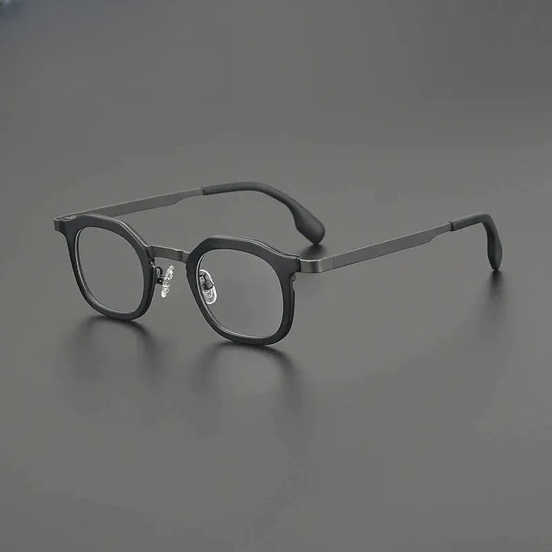 Women's Square Full Rim Titanium Prescription Glasses G85893 — view 7 | Rx Spectacle