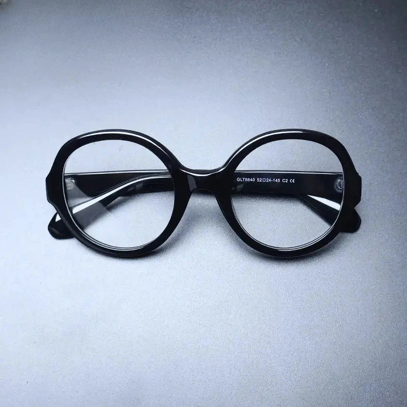Women's Round Full Rim Acetate Prescription Glasses Gxyj1238 — view 3 | Rx Spectacle