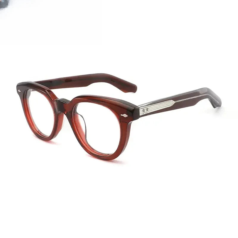 Unisex Oval Full Rim Acetate Prescription Glasses G91123 — view 4 | Rx Spectacle
