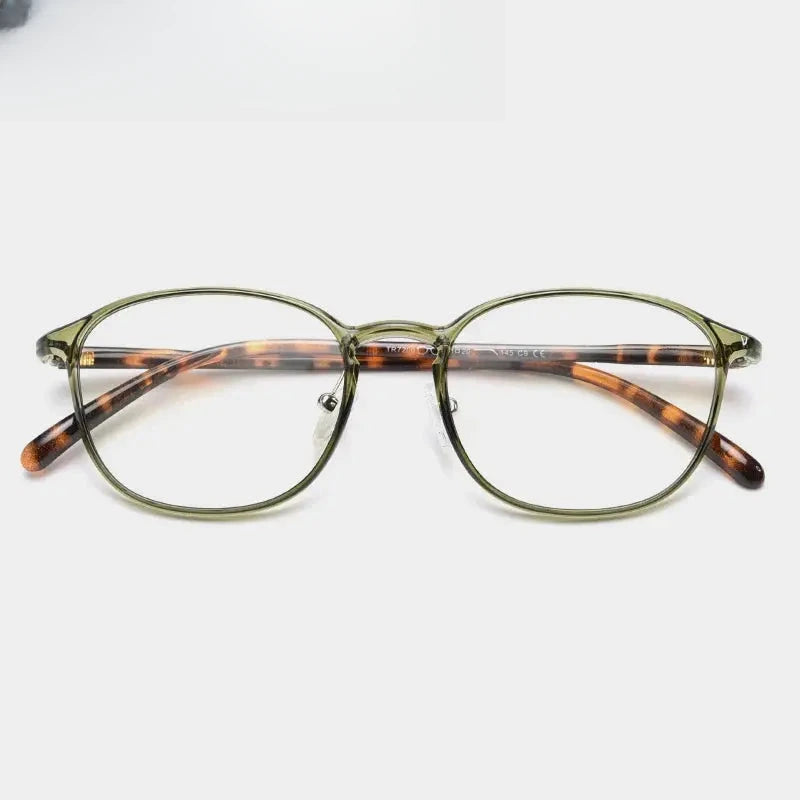 Women's Oval Full Rim Titanium Prescription Glasses 87200 — view 1 | Rx Spectacle