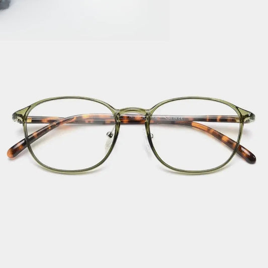 Women's Oval Full Rim Titanium Prescription Glasses 87200 — view 1 | Rx Spectacle