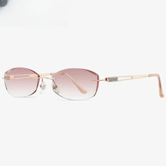Women's Square Rimless Titanium Prescription Glasses 6048 — view 1 | Rx Spectacle