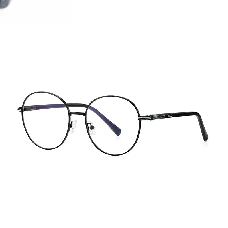 Women's Round Full Rim Alloy Reading Glasses 3071 — view 9 | Rx Spectacle