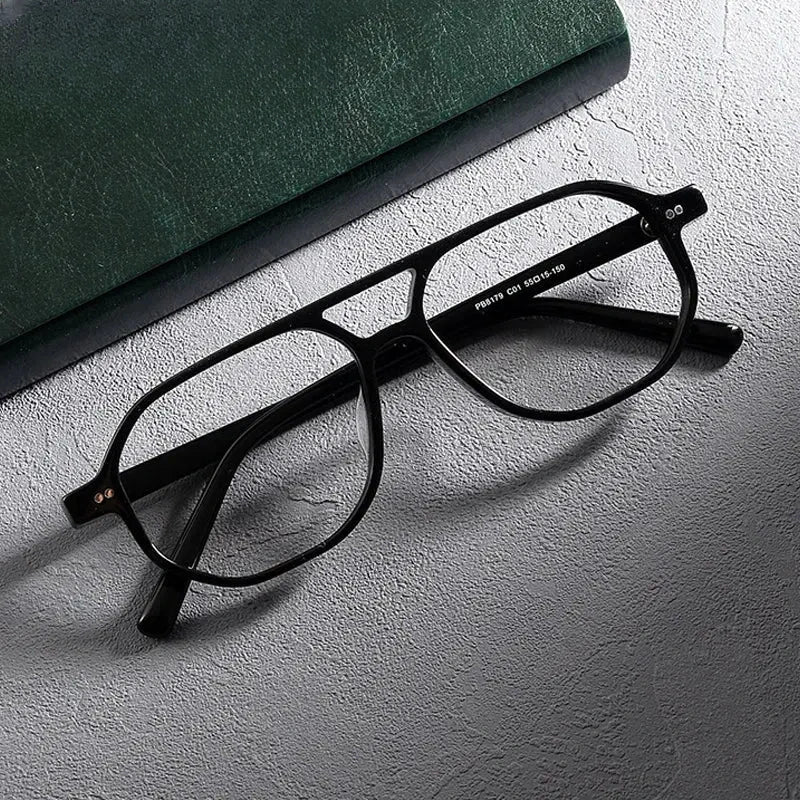 Unisex Round Full Rim Acetate Prescription Glasses 1232 — view 3 | Rx Spectacle