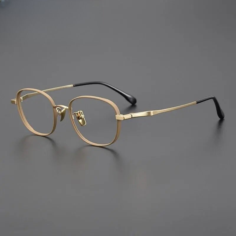 Unisex Square Full Rim Titanium Prescription Glasses Gxyj1025 — view 10 | Rx Spectacle