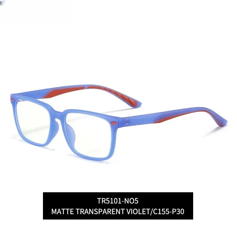 Unisex Square Full Rim Titanium Prescription Glasses 5101 — view 6 | Rx Spectacle