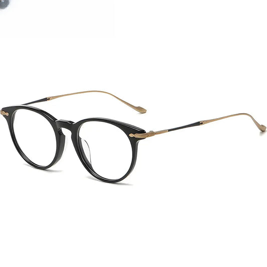 Unisex Round Full Rim Titanium Prescription Glasses 715889 — view 1 | Rx Spectacle
