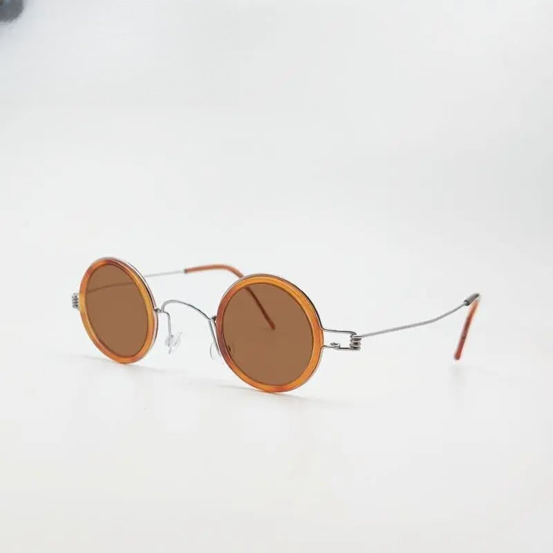 Unisex Round Full Rim Stainless Steel Prescription Glasses — view 9 | Rx Spectacle