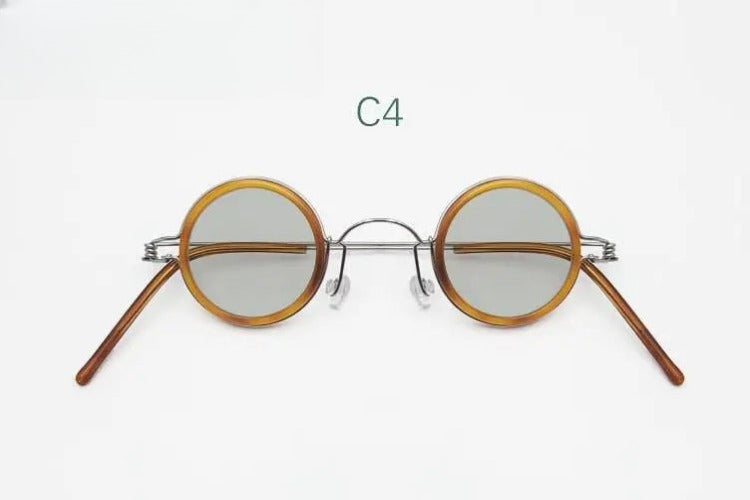 Unisex Round Full Rim Stainless Steel Prescription Glasses — view 3 | Rx Spectacle