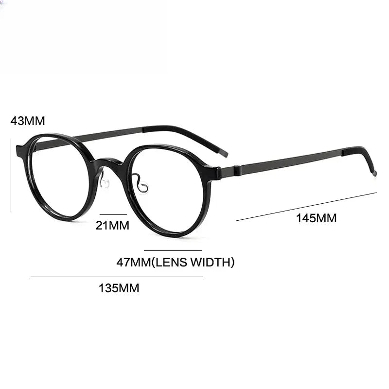 Unisex Round Full Rim Acetate Prescription Glasses Gxyj1239 — view 5 | Rx Spectacle