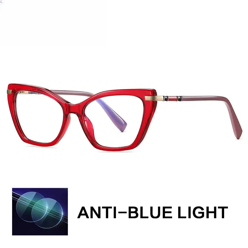 Women's Butterfly Full Rim Titanium Reading Glasses G2104 — view 4 | Rx Spectacle